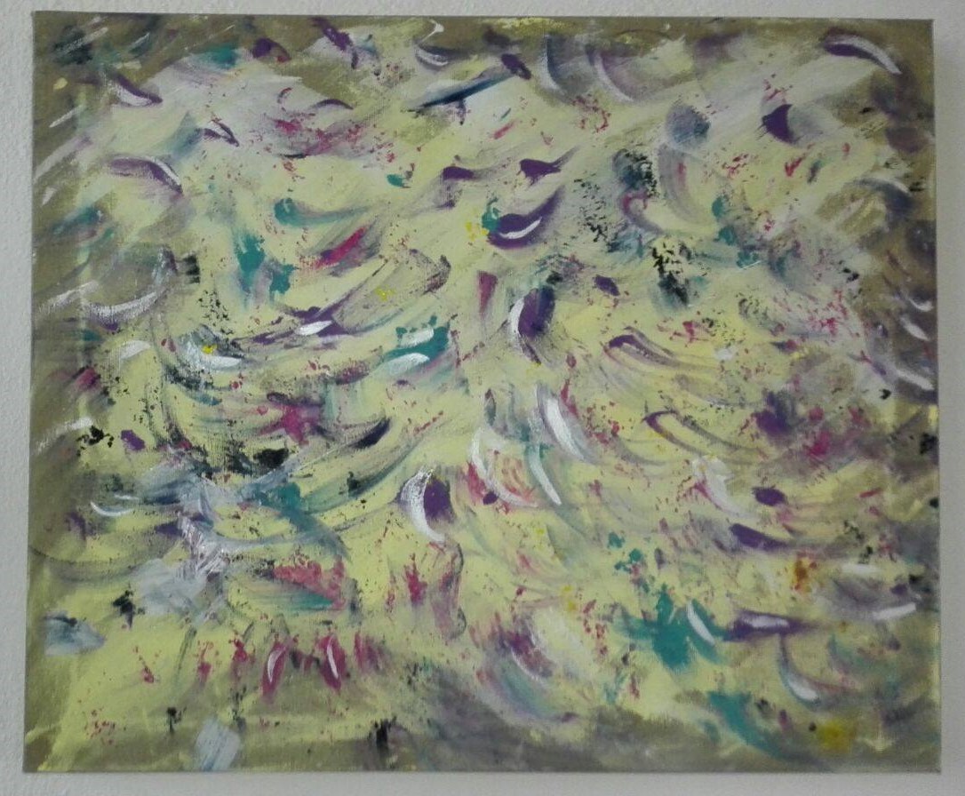  FLOWERS - 2015 - ACRILICO SU JUTA - 50x60 