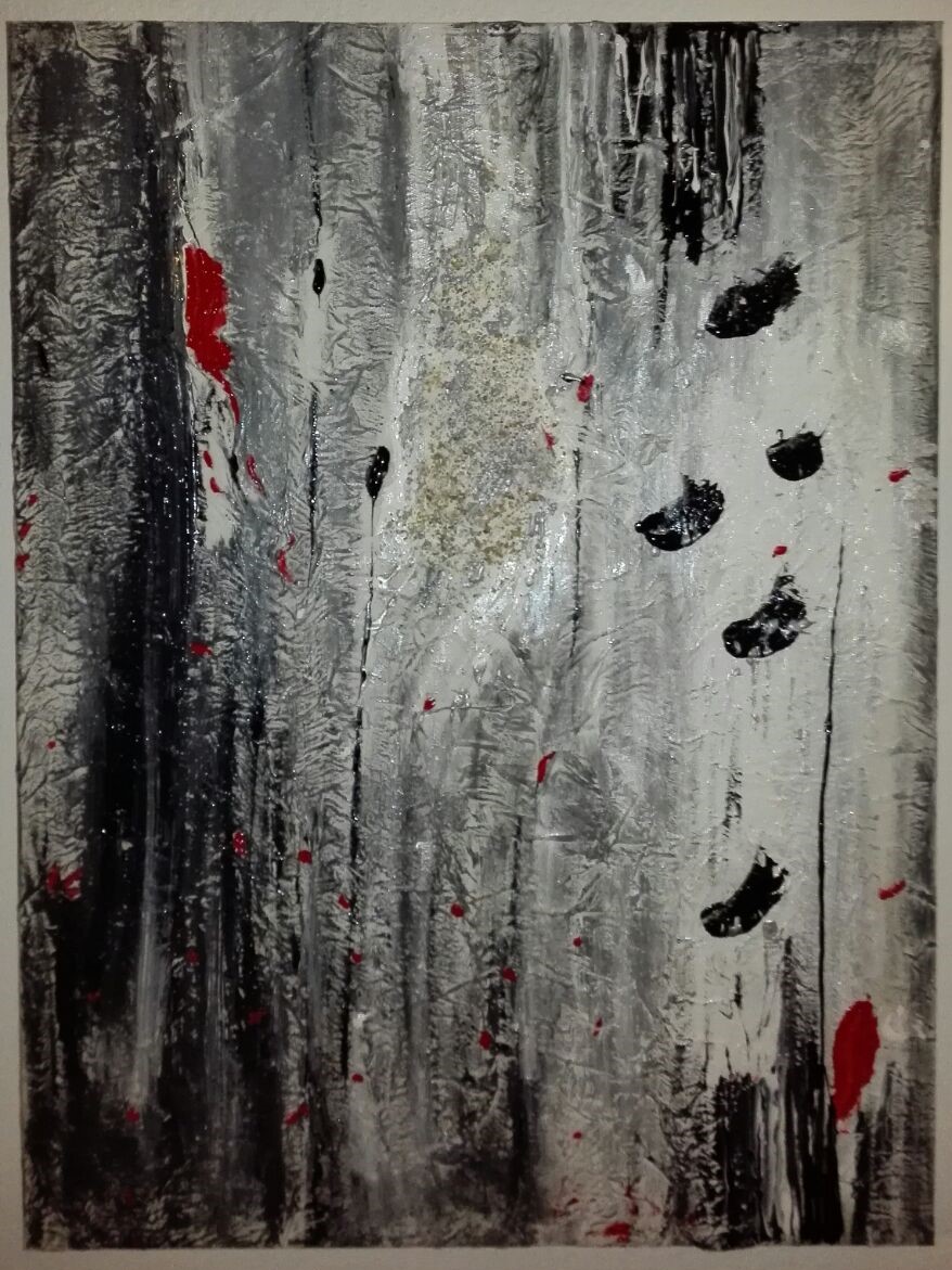  CONTRAPPOSIZIONI - 2017 - ACRILICO + MATERICO - 60x80 