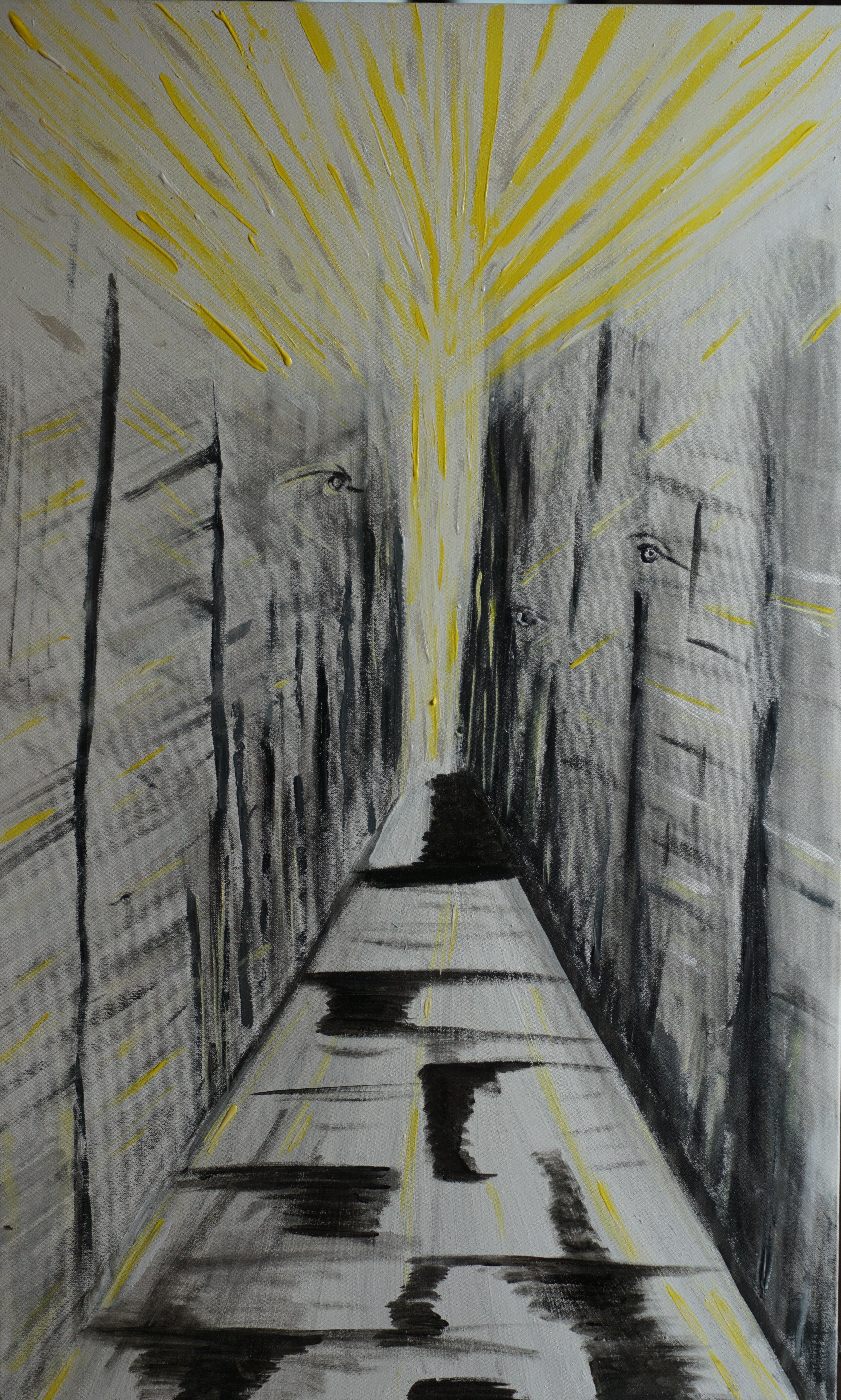  PERCORRENDO - 2018 - ACRILICO - OLIO - 60x100 