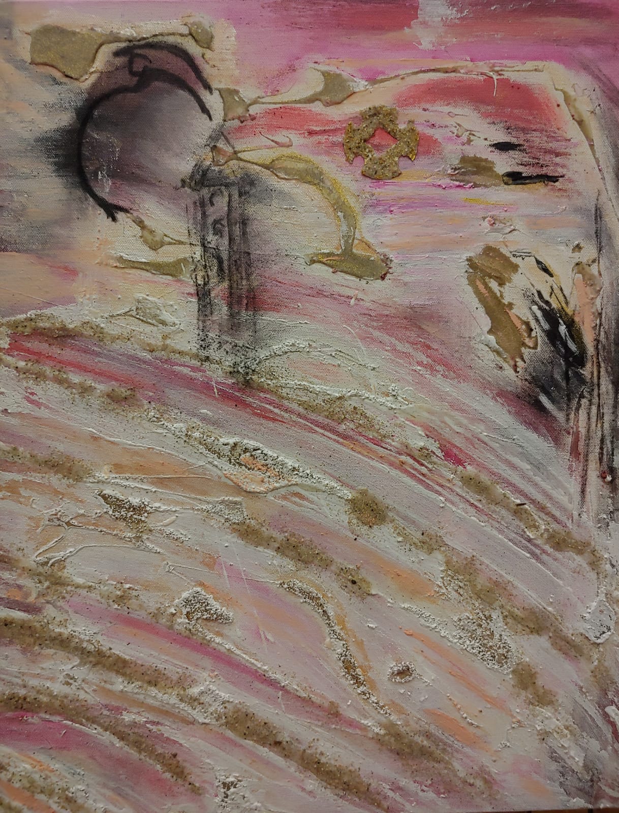  INCONTRARSI A MONFORTE - 2018 - Acrilico - materico 50x60 